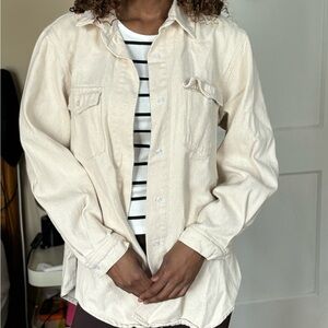 Missguided oversized shirt in beige